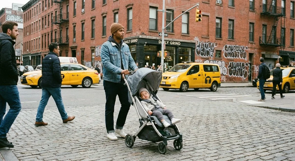 Passeggino compatto in città